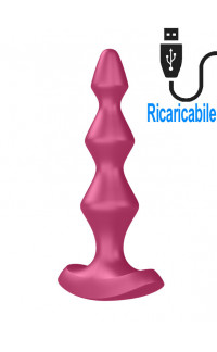 Yoxo Sexy Shop - Satisfyer Lolli-Plug 1 Cuneo Anale Vibrante in Silicone 14 x 2,5 cm. Fucsia Ricaricabile USB