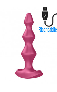 Yoxo Sexy Shop - Satisfyer Lolli-Plug 1 Cuneo Anale Vibrante in Silicone 14 x 2,5 cm. Fucsia Ricaricabile USB