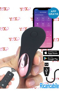 Yoxo Sexy Shop - Satisfyer Little Secret Vibratore Indossabile con Telecomando e APP 8,5 x 4 cm. in Silicone Nero Ricaricabile USB