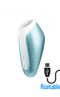 Yoxo Sexy Shop - Satisfyer Dual Breeze Massaggiatore per Clitoride con Onde di Pressione Azzurro Ricaricabile USB