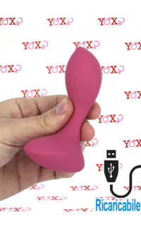 Yoxo Sexy Shop - Satisfyer Backdoor Lover Cuneo Anale Vibrante in Silicone 10,5 x 3,3 cm. Magenta Ricaricabile USB