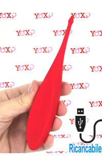 Yoxo Sexy Shop - Satisfyer Twirling Fun Stimolatore Ultra Potente per Clitoride in Silicone Rosso Ricaricabile USB