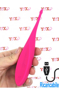 Yoxo Sexy Shop - Satisfyer Twirling Fun Stimolatore Ultra Potente per Clitoride in Silicone Fucsia Ricaricabile USB
