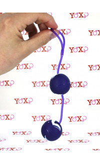 Yoxo Sexy Shop - Sfere Vaginali o Anali Vibranti MORBIDE (laccetto in gomma) Diam. 3,5 cm. Viola