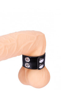 Yoxo Sexy Shop - Ball Stretcher in Ecopelle Regolabile Lunghezza 3 cm. Nero