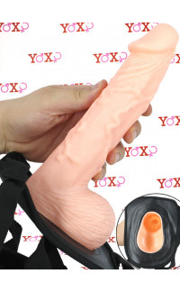 Yoxo Sexy Shop - Fallo Indossabile Cavo Rigido 24 x 4,5 cm. color Carne