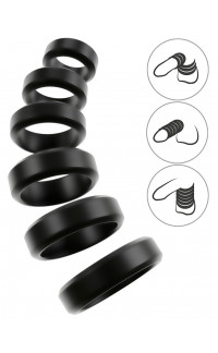 Yoxo Sexy Shop - Set di 6 Anelli Fallici da 2,6 a 5,6 cm.in Silicone 