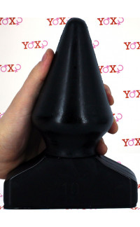 Yoxo Sexy Shop - Cuneo anale gigante All Black 20,5 x 9,2 cm.