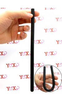 Yoxo Sexy Shop - Sonda dilatatore uretra flessibile in silicone nero 24 x 1 cm.