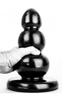 Yoxo Sexy Shop - Cuneo anale progressivo gigante nero 27,5 x 12 cm.