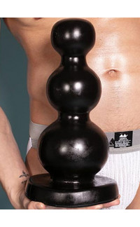 Yoxo Sexy Shop - Cuneo anale progressivo gigante nero 31 x 13 cm.