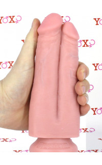 Yoxo Sexy Shop - KING COCK - Fallo Doppio Ultra Realistico Naturale 21 x 5,9 cm. Alta Qualita MADE in USA