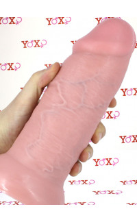 Yoxo Sexy Shop - KING COCK - Fallo Ultra Realistico color Pelle 25 x 7,9 cm. Alta Qualita MADE in USA