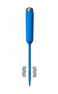 Yoxo Sexy Shop - The Explorer - Sonda Dilatatore Uretra Flessibile Vibrante in Silicone 19 x 0,5 cm. Azzurro