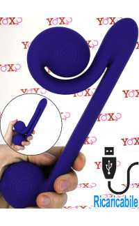 Yoxo Sexy Shop - Snail Vibe - Vibratore Multifunzione in Silicone 24 x 3,5 cm. 625 Combinazioni di Vibrazioni. Viola Ricaricabile con USB
