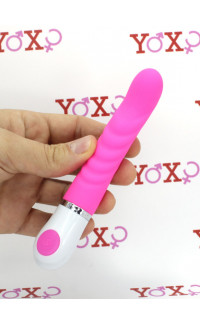 Yoxo Sexy Shop - Vibratore punto G in silicone rosa 15 x 2,5 cm.