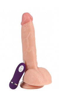 Yoxo Sexy Shop - Vibratore realistico color carne con ventosa 24,5 x 4,3 cm.