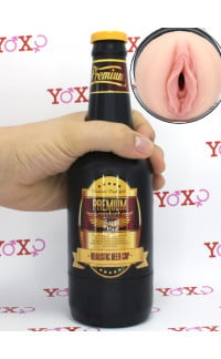Yoxo Sexy Shop - Masturbatore Nelly a forma di vagina color carne camuffato con bottiglia di birra