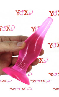 Yoxo Sexy Shop - Cuneo Anale con Ventosa 13,8 x 3,5 cm. Rosa