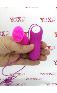 Yoxo Sexy Shop - Vibratore con setole stimola clitoride in silicone inodore 7,6 x 3,8 cm.