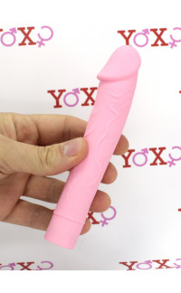 Yoxo Sexy Shop - Vibratore realistico Punto G impermeabile in silicone rosa 15,5 x 2,7 cm.