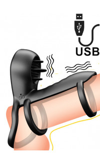 Yoxo Sexy Shop - Anello Fallico Vibrante con Lecca Clitoride USB Ricaricabile