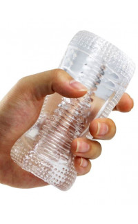 Yoxo Sexy Shop - Masturbatore Trasparente Ice con Striature Stimolanti TPE
