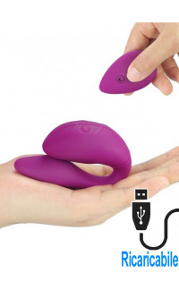 Yoxo Sexy Shop - O-Sensual - Vibratore per Coppia con Telecomando Wireless 9 x 2 cm. in Silicone Fucsia Ricaricabile USB
