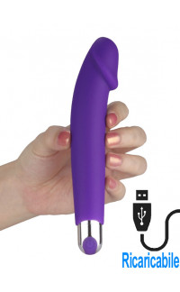 Yoxo Sexy Shop - Vibratore in Silicone Ricaricabile USB 16,5 x 2,8 cm. Viola