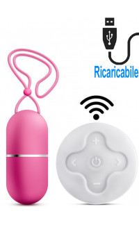 Yoxo Sexy Shop - The Darcy - Ovetto Vibrante Telecomandato Wireless 7,4 x 3,3 cm. Rosa Ricaricabile con USB