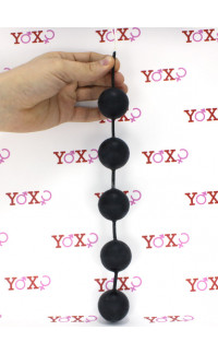 Yoxo Sexy Shop - 5 Sfere di 3 cm. con Palline interne Oscillante  Anali o Vaginali Rivestite in Lattice