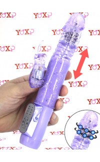 Yoxo Sexy Shop - Petite Thrusting - Vibratore Rabbit con Spinta 22 x 3,2 cm. Lilla
