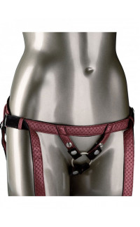 Yoxo Sexy Shop - Imbracatura di Lusso Universale in Ecopelle Rossa per Strap On