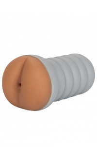 Yoxo Sexy Shop - Ribbed Gripper Tight Ass - Masturbatore a Forma di Ano in Morbido TPR Mulatto