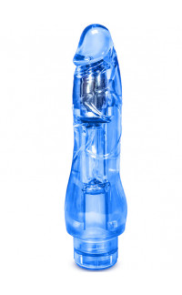 Yoxo Sexy Shop - Vibratore realistico blu trasparente 22 x 5 cm.