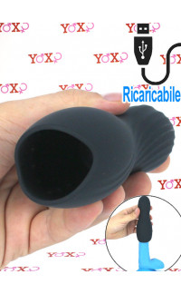 Yoxo Sexy Shop - Fellatio Performer - Masturbatore Vibrante Ricaricabile USB Nero