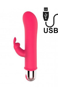 Yoxo Sexy Shop - Mister Bunny - Vibratore Rabbit in Silicone 14 x 3 cm. Rosa Ricaricabile