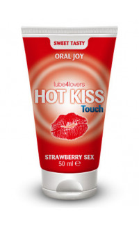 Yoxo Sexy Shop - Lubrificante gel commestibile Hot Kiss alla fragola 50 ml.