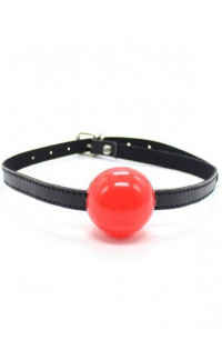 Yoxo Sexy Shop - Gag Ball Rossa con Cinturino in Ecopelle Regolabile