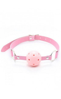 Yoxo Sexy Shop - Gag Ball Rosa Forata con Cinturino in Similpelle Regolabile