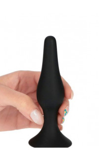 Yoxo Sexy Shop - Cuneo anale in silicone nero Bottle Large 12,5 x 3,3 cm.