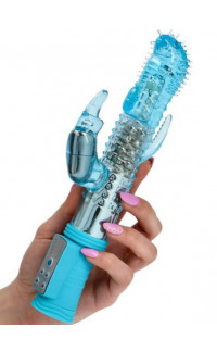 Yoxo Sexy Shop - Vibratore Rabbit Rotante Multivelocità con Rilievi Stimolanti 23 X 4 cm.