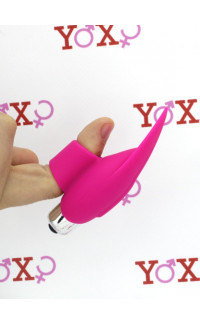 Yoxo Sexy Shop - Mini Vibratore da Dito in Puro Silicone Rosa 10 cm.