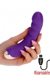 Yoxo Sexy Shop - Vibratore in Puro Silicone Viola Ricaricabile USB 16 x 3,2 cm.