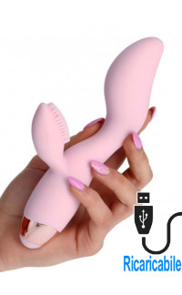 Yoxo Sexy Shop - Vibratore Punto G e Clitoride Ricaricabile USB in Puro Silicone 19 x 3,3 cm.