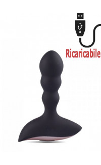 Yoxo Sexy Shop - Stimolatore Prostata in Puro Silicone Nero con Rilievi 12 x 3 cm.