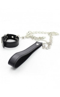Yoxo Sexy Shop - Collare per Pene e Testicoli con Guinzaglio in Ecopelle
