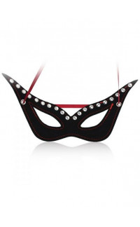 Yoxo Sexy Shop - Maschera con Borchie Metalliche e Laccio Rosso