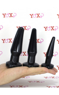 Yoxo Sexy Shop - Kit 3 Cunei Anali Neri Best Butt Buddies
