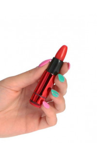 Yoxo Sexy Shop - Mini Vibratore Timeless Lipstick Vibe Rosso 9 x 1,8 cm.